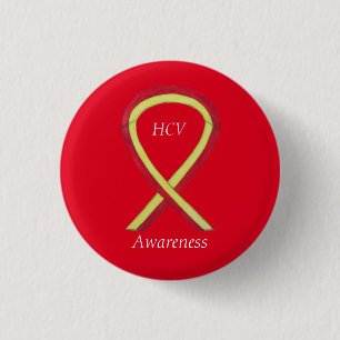 Hepatitis C (HCV) Awareness Angel Ribbon Pins