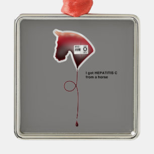 Hepatitis C Metal Tree Decoration