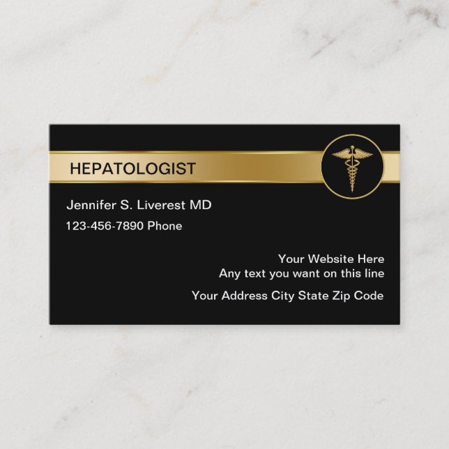 Hepatologist Business Cards (Front)