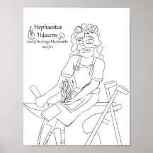 Hephaestus Colouring Page Print