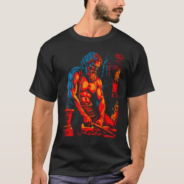 Hephaestus Greek Mythology God of Fire 1 T-Shirt (Front)