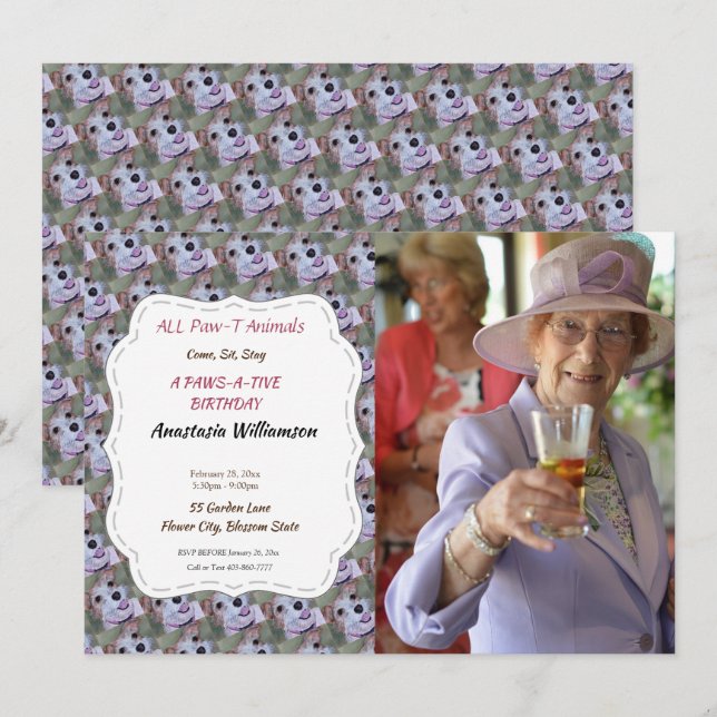 HER 1ST BIRTHDAY INVITE (Front/Back)