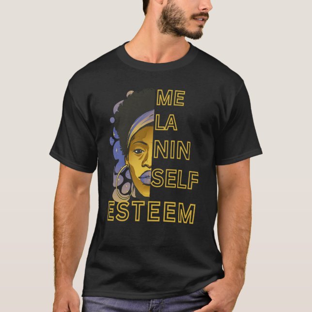 Her 2023 Black History Month Boost Your Melanin Se T-Shirt (Front)