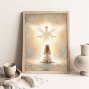 Her Angel, Christian Wall Art, Christian Art for Poster