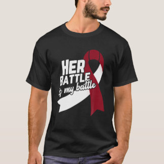 Her Battle Is My Battle Head And Neck Cancer Aware T-Shirt