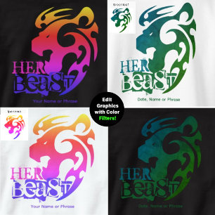 Her Beast & His Beauty – Fun Couples Matching  Hoodie