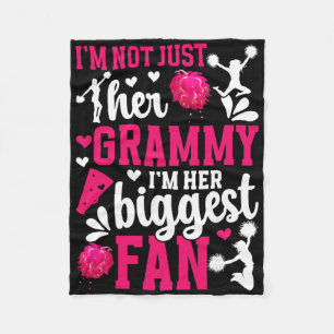 Her Biggest Fan Cheer Grammy Of A Cheerleader Gram Fleece Blanket