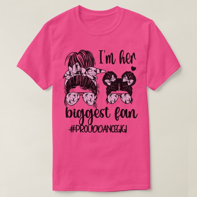 Her Biggest Fan Dance Gigi Grandma Of A Dancer Gig T-Shirt (Design Front)