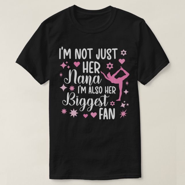 Her Biggest Fan Gymnastics Nana Of A Gymnast Nana  T-Shirt (Design Front)