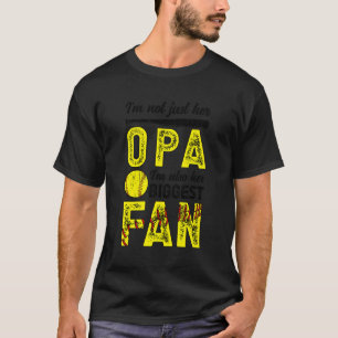 Her Biggest Fan Softball Opa Of A Softball Player T-Shirt