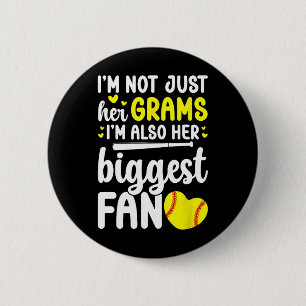 Her Biggest Fan Softll Grams Of A Softll Player 6 Cm Round Badge