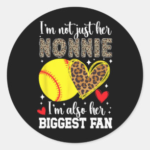 Her Biggest Fan Softll Nonnie Of A Softll Player N Classic Round Sticker