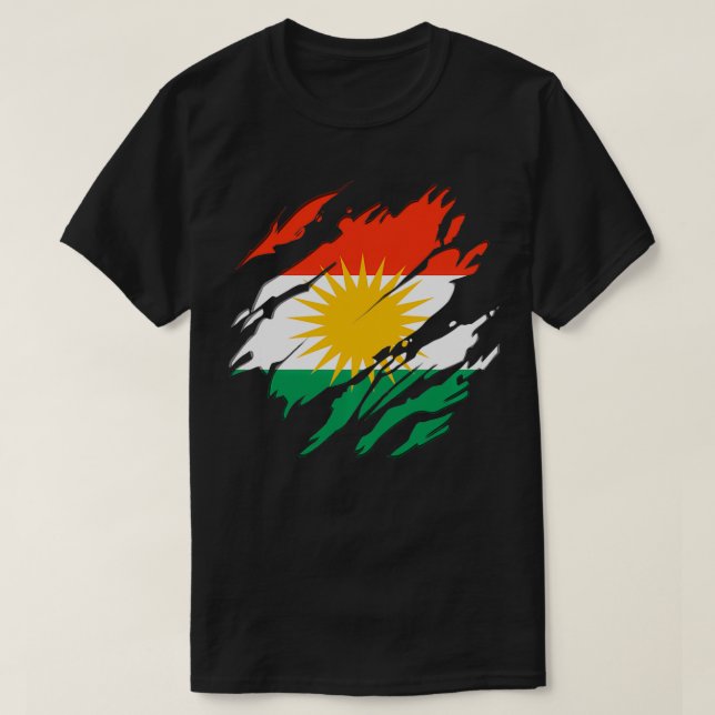 Her Biji Kurdistan Flag Kurde Pullover  (Design Front)