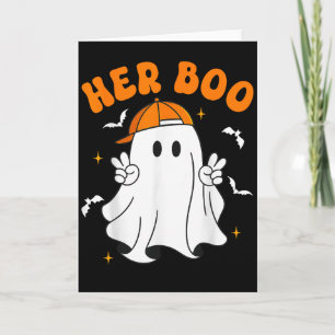 Her Boo & His Boo Funny Matching Halloween Cou Card