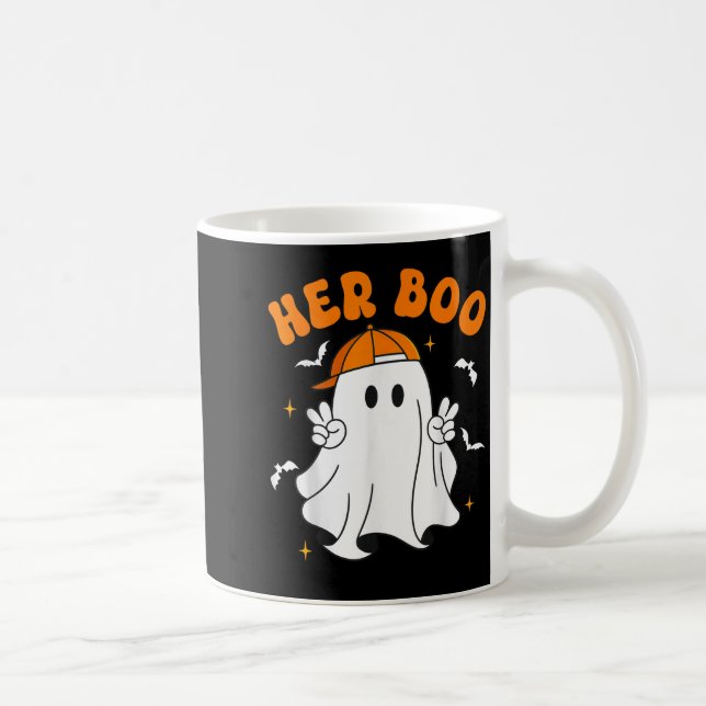 Her Boo &amp; His Boo Funny Matching Halloween Cou Coffee Mug (Right)