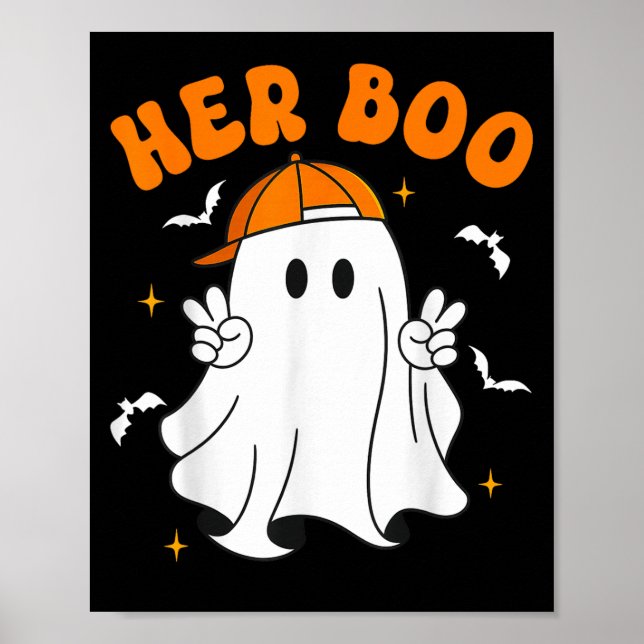 Her Boo &amp; His Boo Funny Matching Halloween Cou Poster (Front)