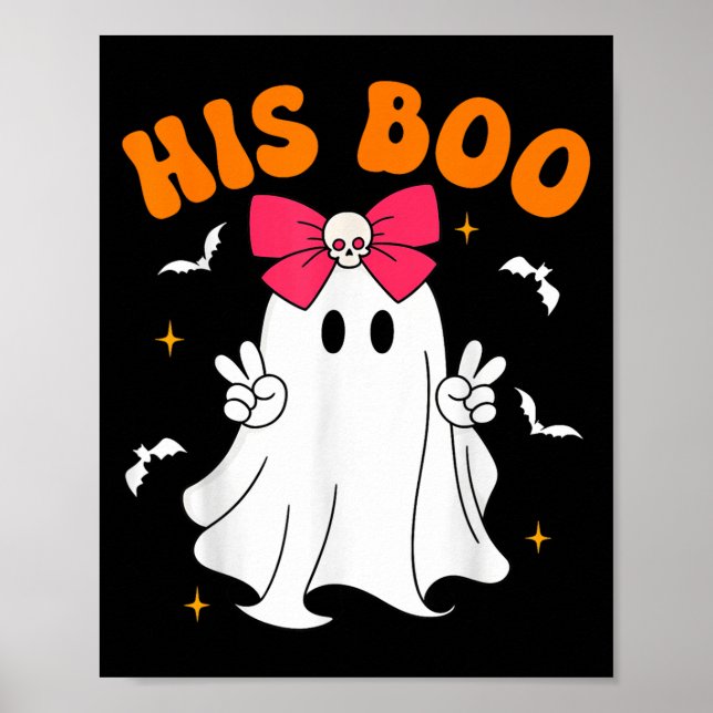 Her Boo &amp; His Boo Funny Matching Halloween Cou Poster (Front)