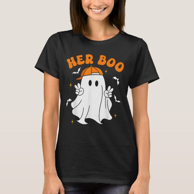 Her Boo &amp; His Boo Funny Matching Halloween Cou T-Shirt (Front)