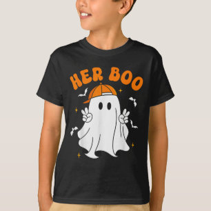 Her Boo & His Boo Funny Matching Halloween Cou T-Shirt