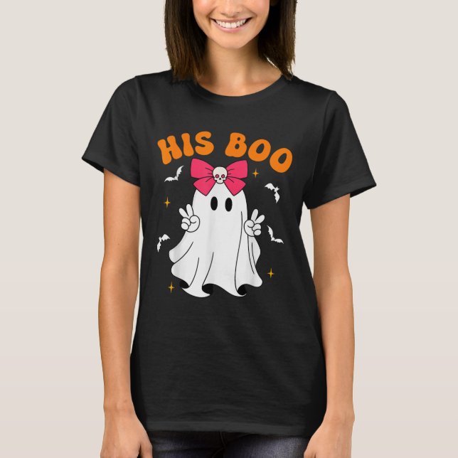 Her Boo &amp; His Boo Funny Matching Halloween Cou T-Shirt (Front)