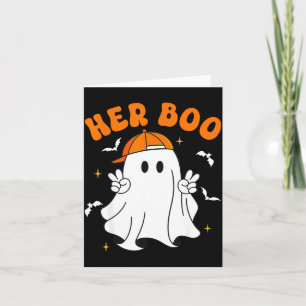 Her Boo His Boo Funny Matching Halloween Couples Card