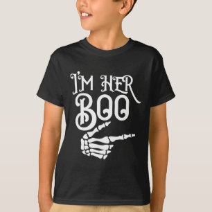 Her Boo Im His Ghoul Spooky Ghost Halloween Couple T-Shirt