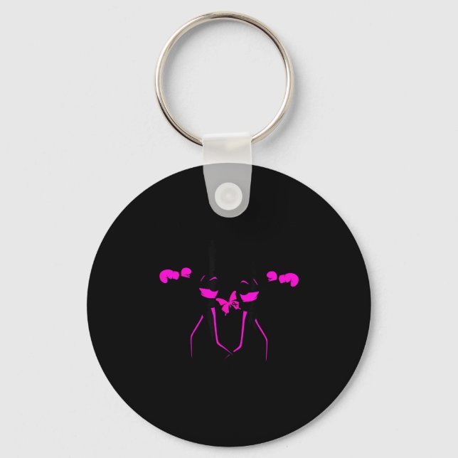 Her Breast Cancer Fight Is My Fight Friends Suprt  Key Ring (Front)