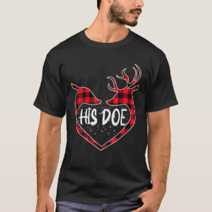 Her Buck His Doe Reindeer Xmas Pyjamas Matching Co T-Shirt
