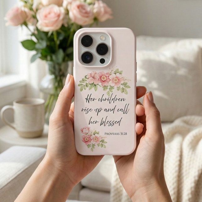 Her children rise up and call her blessed  iPhone case (Creator Uploaded)