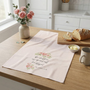 Her children rise up and call her blessed tea towel
