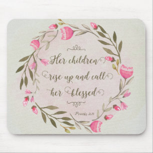 Her Children Rise Up & Call Her Blessed Mouse Mat