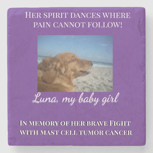Her Courage Still Glows Stone Coaster (Front)