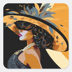 HER CROWN #1 SQUARE STICKER