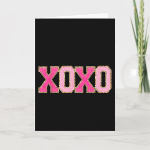 Her Embroidered Crewneck Xoxo Valentine Day Card