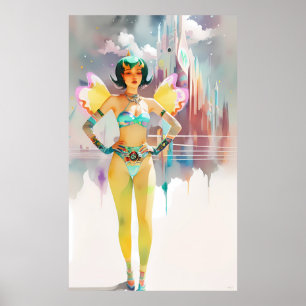 Her Fairy Wings Were Growing Wild Poster