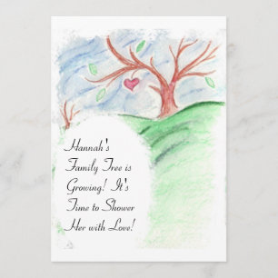 Her Family Tree is Growing -Baby Shower Invitation