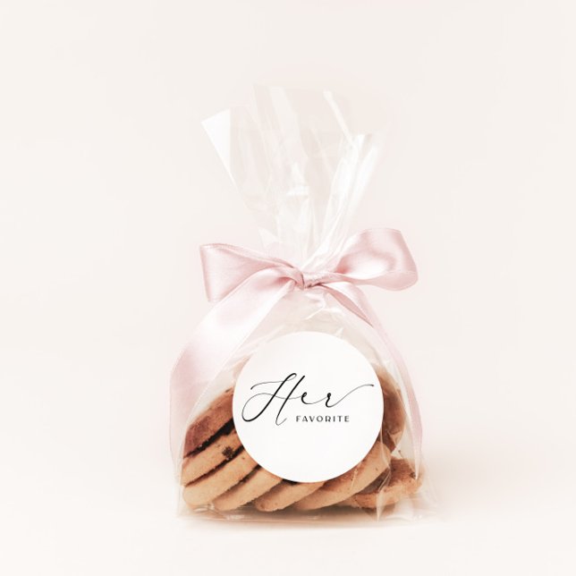 Her Favorite Party Favour Stickers w Script Font (Creator Uploaded)