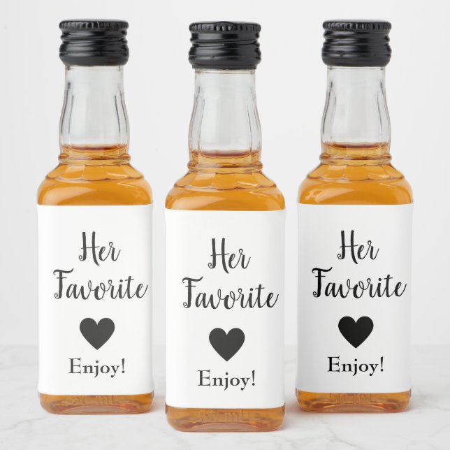 Her Favorite Wedding Favour   Liquor Bottle Label (Bottles)