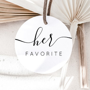 Her Favourite Сalligraphic Favour Gift Classic Rou Tags