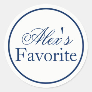 "Her Favourite" Bride Wedding Favour Sticker - Nav