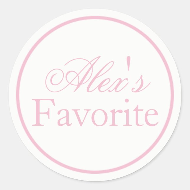 Her Favourite Bride Wedding Sticker Blush Pink (Front)