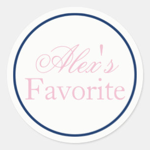 Her Favourite Bride Wedding Sticker Blush Pink/Nav