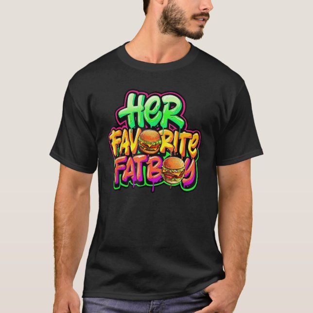 Her Favourite Fatboy Hamburger Funny Fatboy T-Shirt (Front)