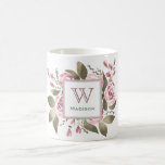 Her Favourite Rose Monogram Mug<br><div class="desc">This mug is sure to make anyone smile! Designed with a vibrant floral rose pattern, this mug can be customised with a personal initial and text that is sure to create a keepsake that is one of a kind. Give the gift of vintage elegance with our Floral Rose Monogram Mug!...</div>