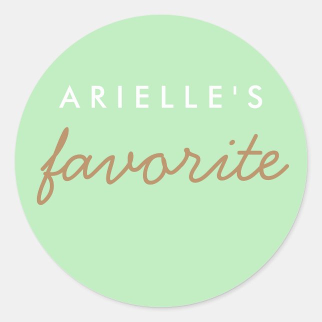 "Her" Favourite Snack Classic Round Sticker (Front)