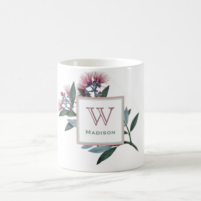 Her Favourite Vintage Botanical Monogram Mug (Center)