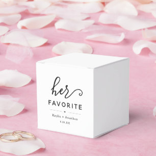 "Her Favourite" Wedding Bridal Shower Engagement Favour Box