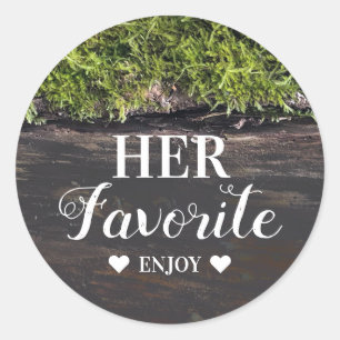 Her Favourite Wedding Favour Classic Round Sticker
