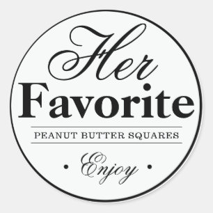 "Her Favourite" Wedding Favour Sticker
