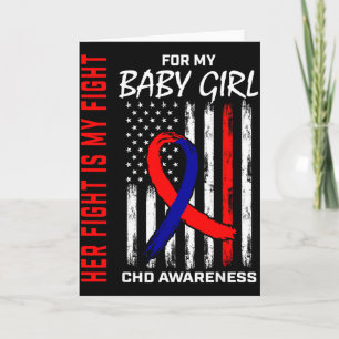 Her Fight Baby Girl Chd Awareness American Flag Gr Card